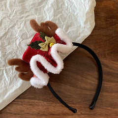 Christmas Plush Antler Cute Photo Festive Hair Accessory