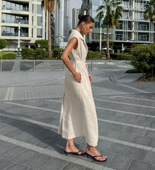 Rustin Midi Dress - Khaki