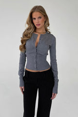 Slim Fit Knit Cardigan Sweater