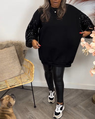 Sweatshirt - Solid Patchwork Color Christmas Hoodies-L