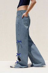 Contrast Bow Straight Jean