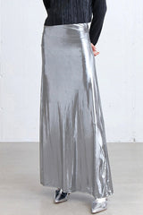 Silver Satin Reflective Skirt