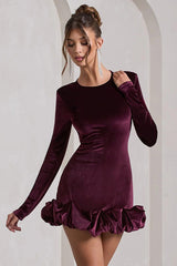Velvet Round Neck Party Dress