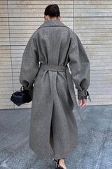 Loose Fit Long Wool Coat