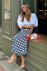 Casual Plaid High Waist Christmas Skirt