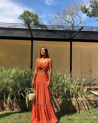 Sleeveless V-neck Brace Dress