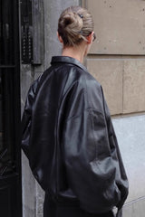 Black Retro Biker Leather Jacket