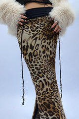 Y2K Split Bodycon Skirt