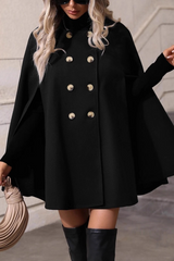 Elegant Double Breasted Loose Slim Wool Mid Length Christmas Outerwear