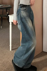 Retro High Waist Wide-Leg Jeans