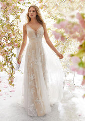 Wedding Dress B Collar Sleeveless Lace Dress