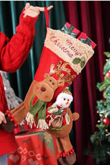 Christmas Stocking Santa Handheld Candy Gift Bag