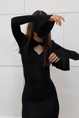 Hollow Out Bodycon Maxi Dress