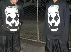 Clown Graphic Oversized Hoodie black / S