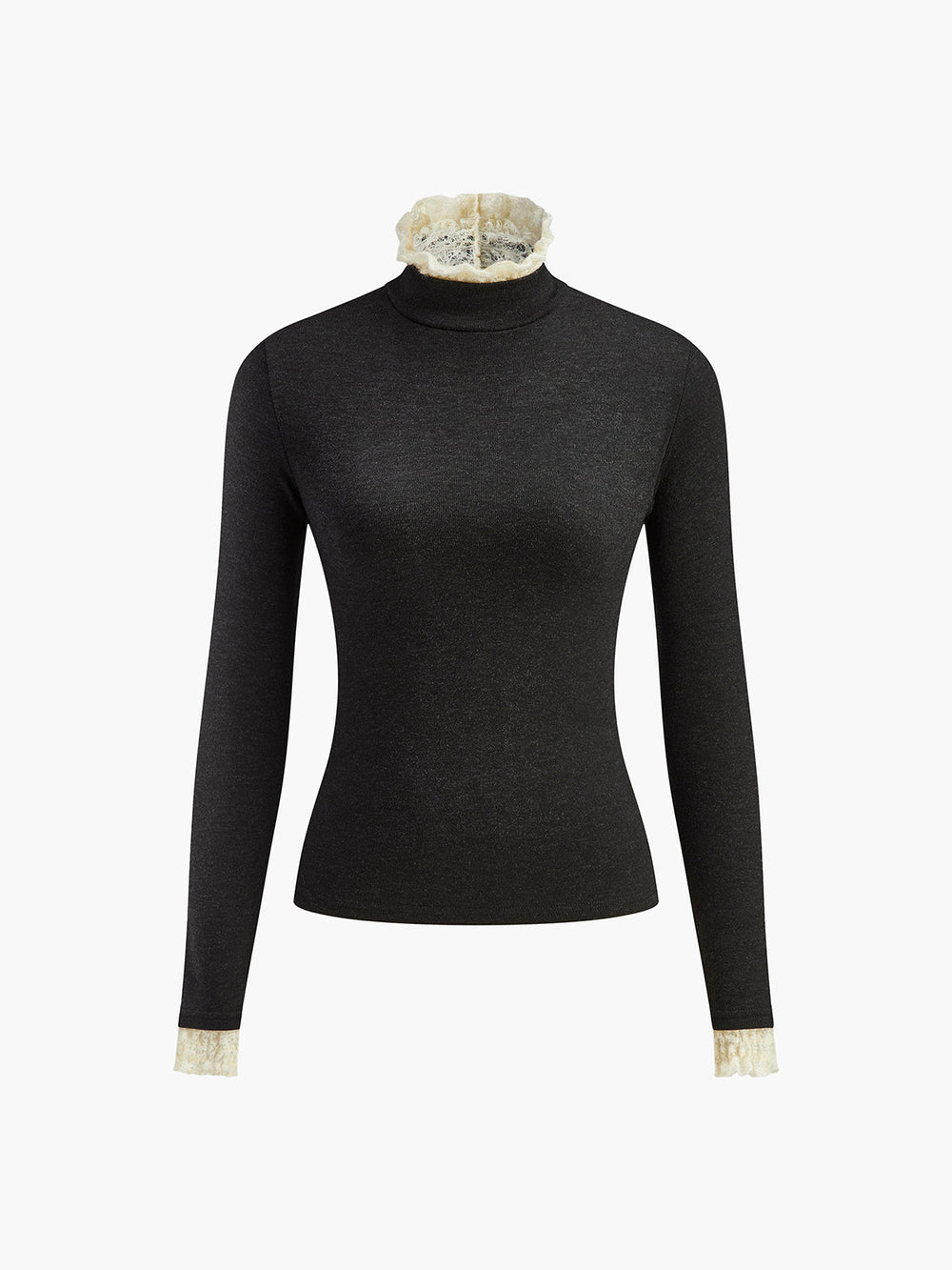 Elegant Contrast Trim Jersey Top T Shirts
