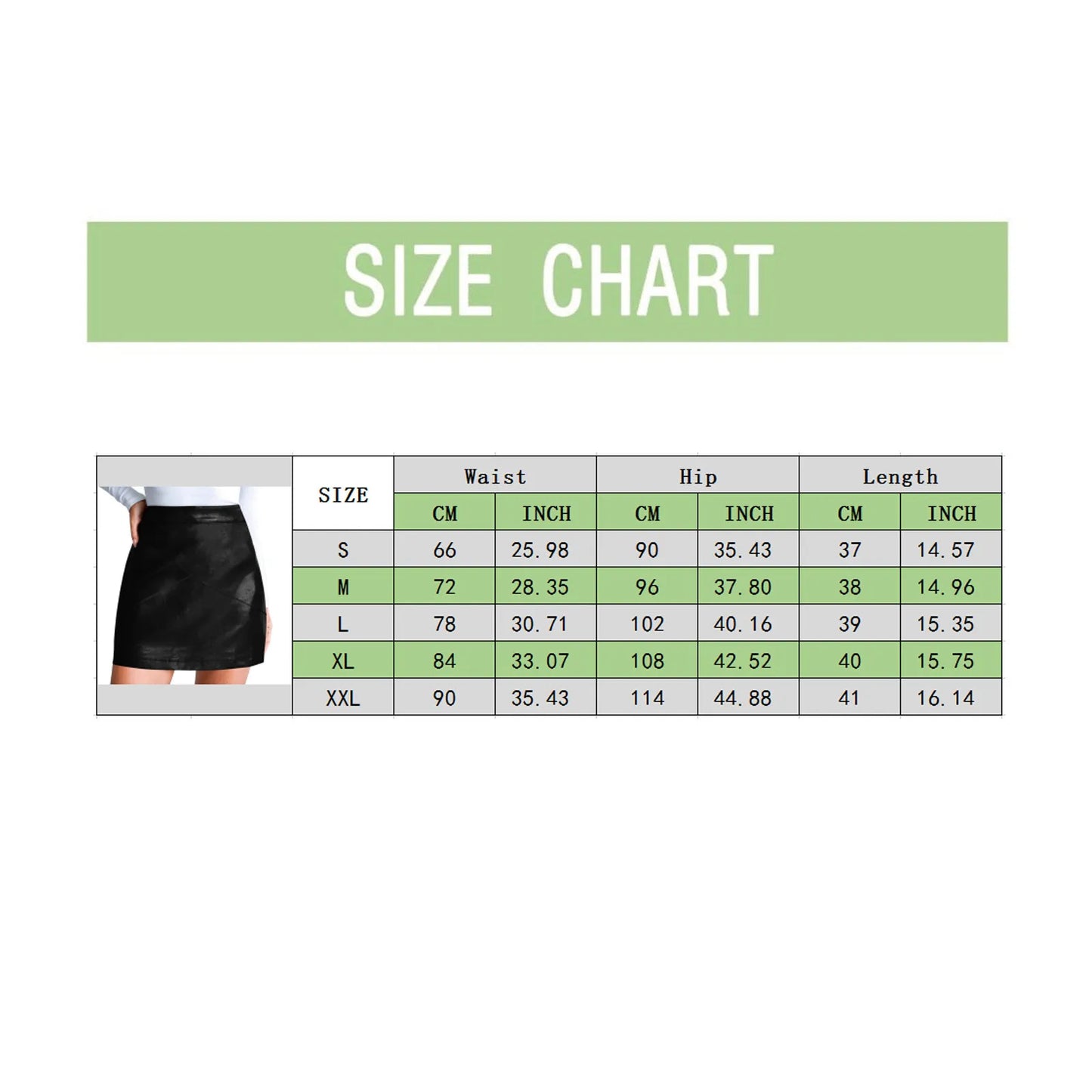 Plus Size Basic High Waist Faux Leather Mini Pencil Skirt