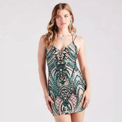 Best Seller in Dress Sequin Sling Backless Socialite Dress