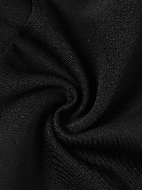 Gloves Detail Strapless Black Mini Dress Mini Dresses