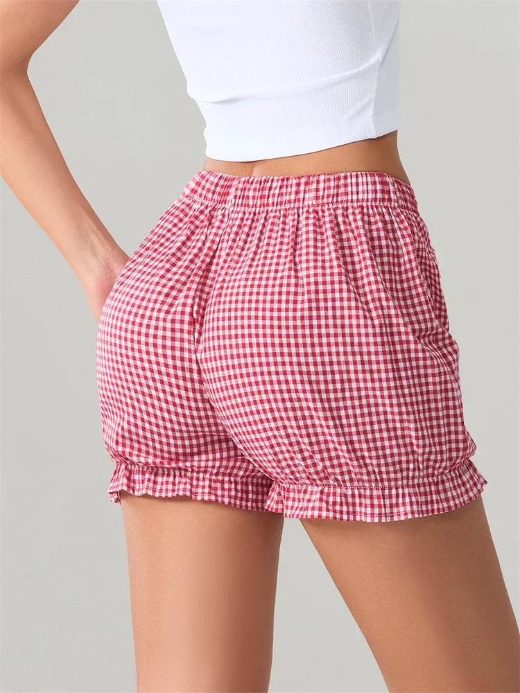 Bow Plaid Dots Bloomer Short short-250223