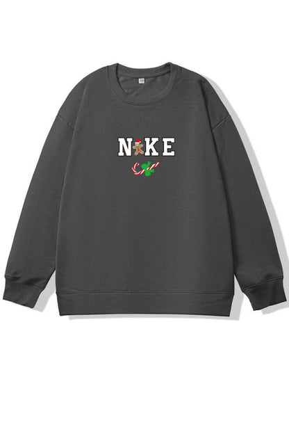 Christmas Letter Graphic Cotton Sweatshirt