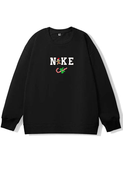 Christmas Letter Graphic Cotton Sweatshirt