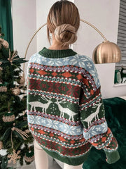Casual Long Sleeve Knitted Pullover Basic Jersey Fashion Christmas Sweater Sweaters-L