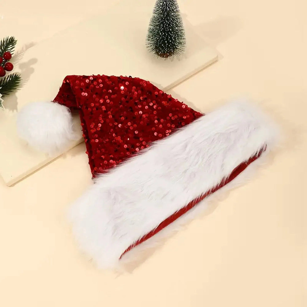 Double-Layer Sequin Sea Style Plush Christmas Decoration Hat Hat-L