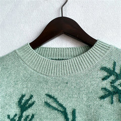 Warm Casual Pullover All Match Soft Knitted Christmas Sweater Sweaters-L