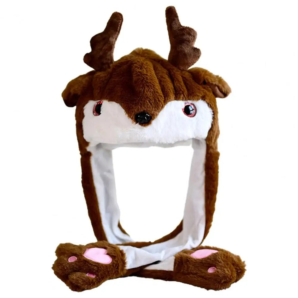 Jumping Santa Claus Elk Snowman Snowflake Cosplay Hat B Hat-L