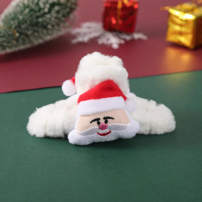 Snowman Plush Red Festive Christmas Ponytail Hair Accessory