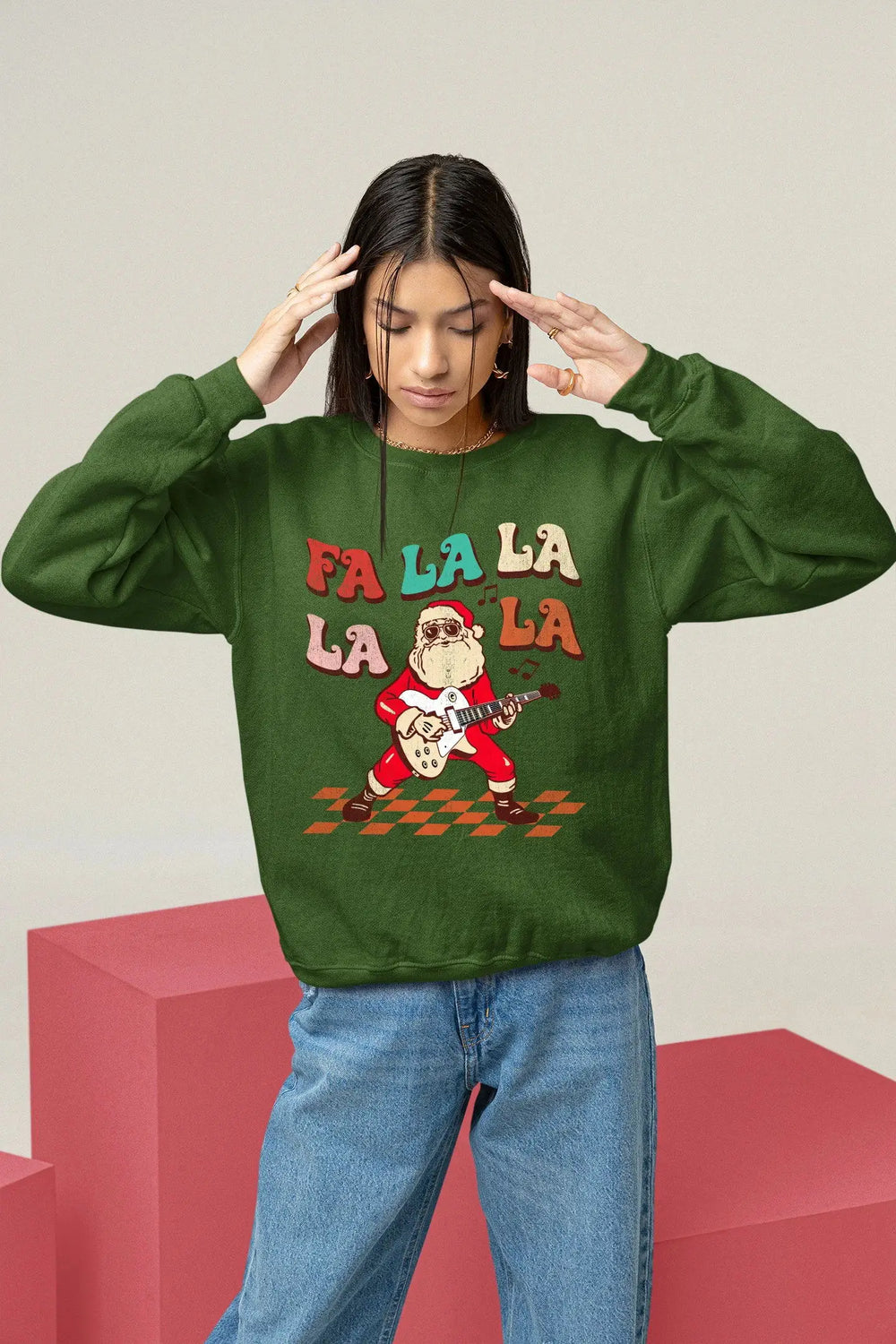 Colored Aesthetic Hipster Pure Cotton Quote Christmas Hoodie Green / S Hoodies-L