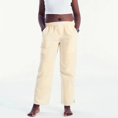 Comfy Wide Leg Vintage Elastic Waist Plaid Striped Retro Pajams Bottoms Pants