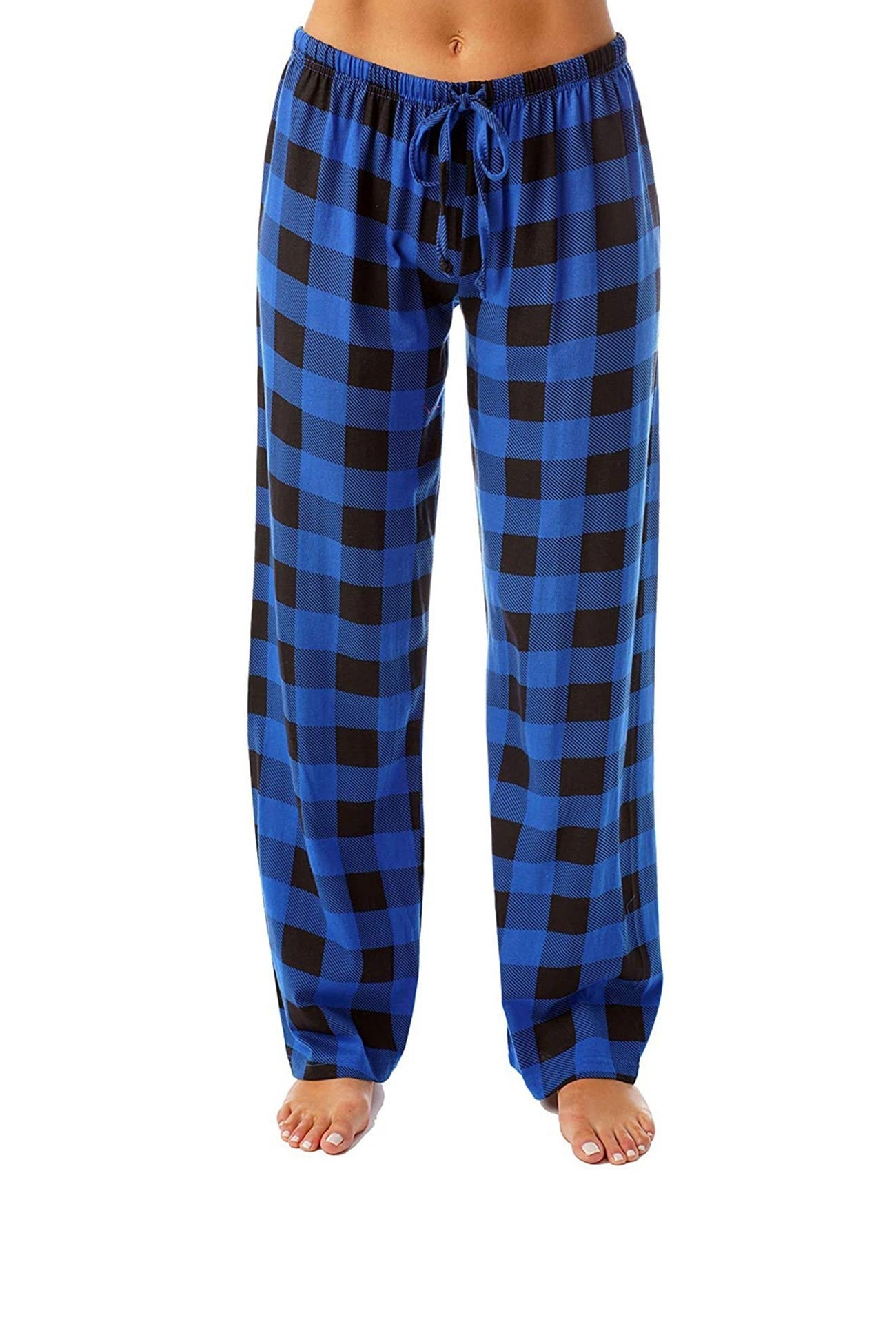 Contrast Plaid Long Pants