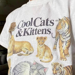 Cool Cats And Kittens Vintage T-shirt t-shirt-250223