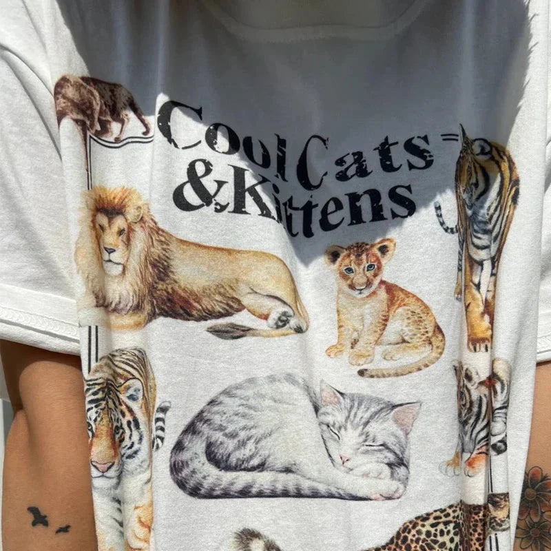 Cool Cats And Kittens Vintage T-shirt t-shirt-250223