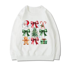 Coquette Christmas Santa Sweatshirt - Holiday Hoodie White / S Hoodies-L