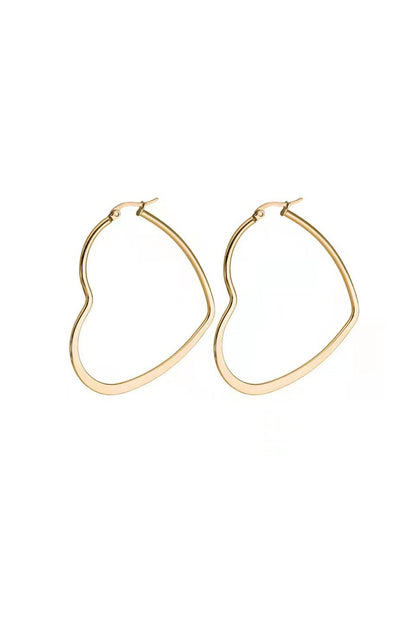 Cutout Peach Heart Earrings