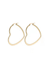 Cutout Peach Heart Earrings