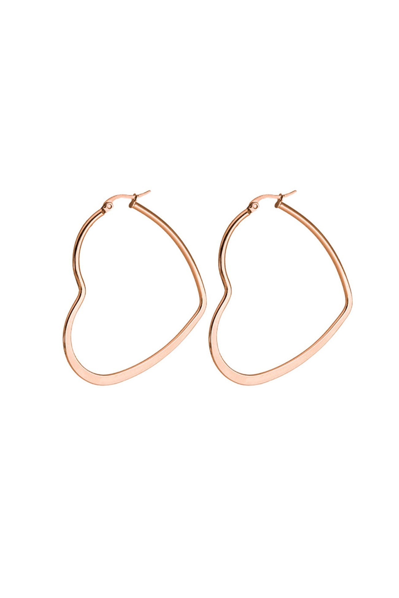 Cutout Peach Heart Earrings