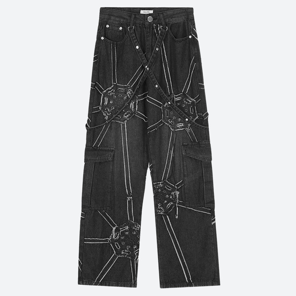Cyberpunk Patchwork Jeans