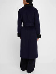 Color Lapel Slim Single-Breasted Overcoat
