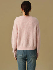 Versatile Round Neck Winter Knitted Cardigan for Women cardiagn-250126