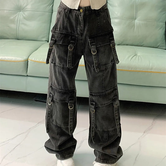 Gothic Loose Waist Halloween Low Pants