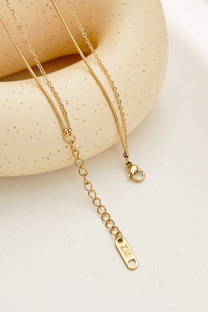 Double Chain Cross Necklace