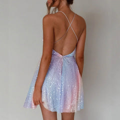 Dresses For Women Summer 2024 Sequin Glitter Party Club Dress Christmas Dresses-L