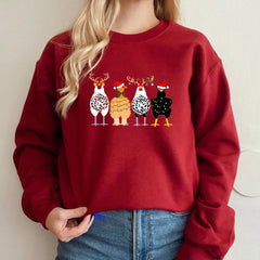 Funny Chickens Animal Cute Farmer Country Farm Gift Christmas Hoodie Burgundy / S Hoodies-L