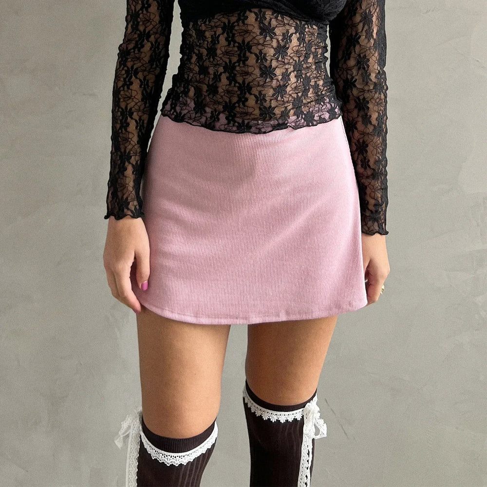 Elastic Side Slit Pencil Skirt skirts-250223
