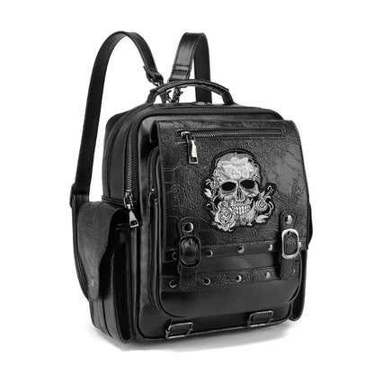 Goth Skull Backpack Unisex Large Multi-function Style Capacity Waterproof Bag