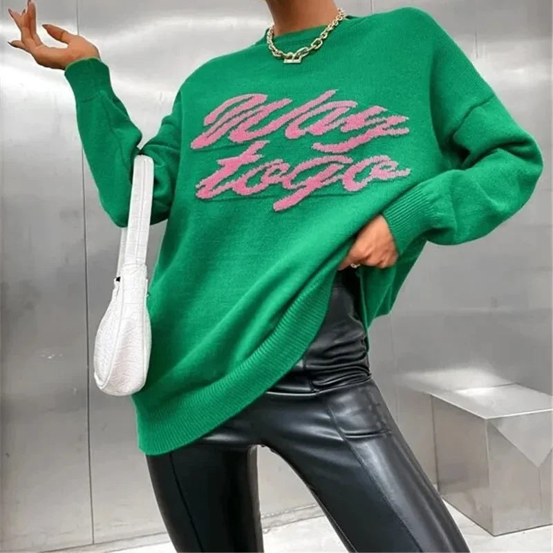 Simple Warm Thick Casual Autumn Winter Knit Elastic Jumper Christmas Sweater Sweaters-L