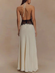 Halter Neck Backless Maxi Dress